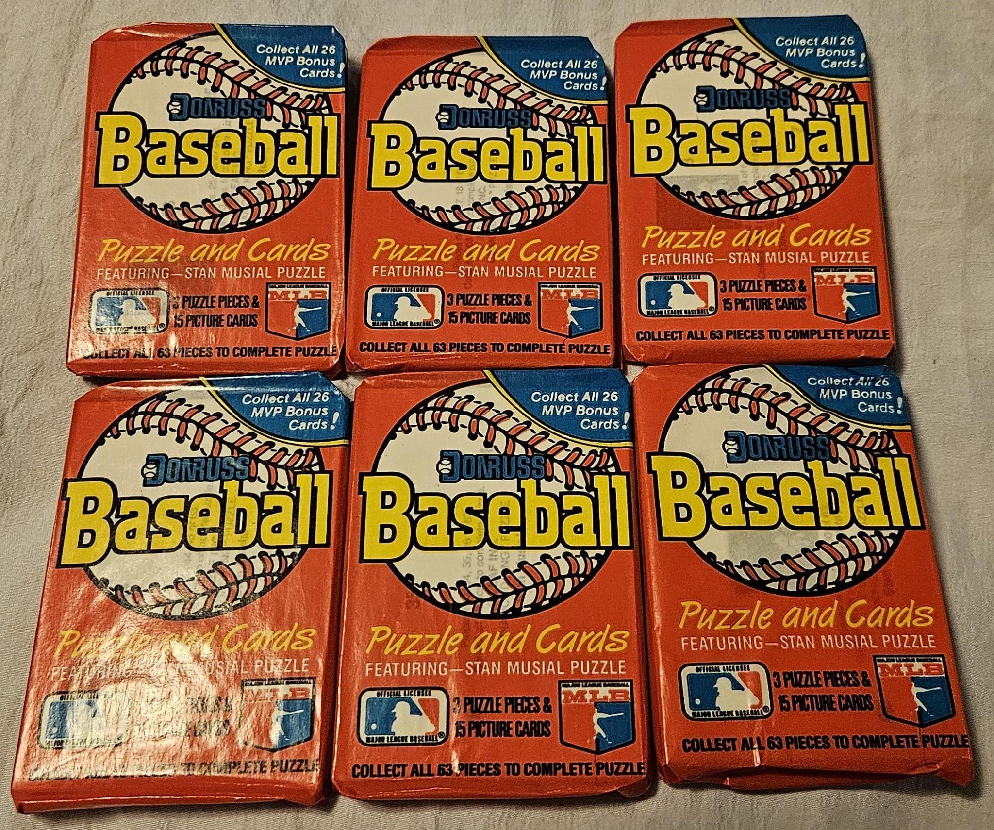 Donruss MLB Baseball Cards 6 Packs