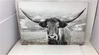 Longhorn on Canvas, 22" x 16"