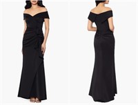 XSCAPE Ruffle Off the Shoulder Scuba Gown- 4