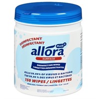 Allora Disinfecting Wipes, 150 CT - Pack Of 6 tubs