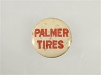 CELLULOID PALMER TIRES ADVERTISING BICYCLE BUTTON