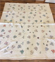 Vintage Butterfly/Pink Quilt  66” x 76”