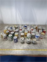 Assortment of vintage beer cans