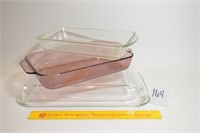 Lot of 3 Glass Baking Dishes 2 Pyrex, 1 Glasbake