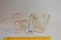 Lot of 2 Vintage Pyrex Measuring Dishes, One 4