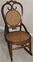 Vintage Caned Seat & Back Rocking Chair