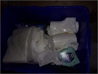 Plastic Tote Filled With Trash Bags-(New)