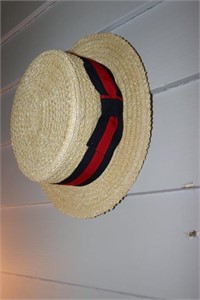 Scala Classico handmade straw boater hat (size