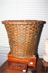 Split oak basket, Adams & Williamson Morticians