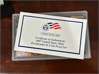 2007 US Mint Presidential $1 coin Proof Set