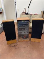 LXI series stereo system with speakers untested B