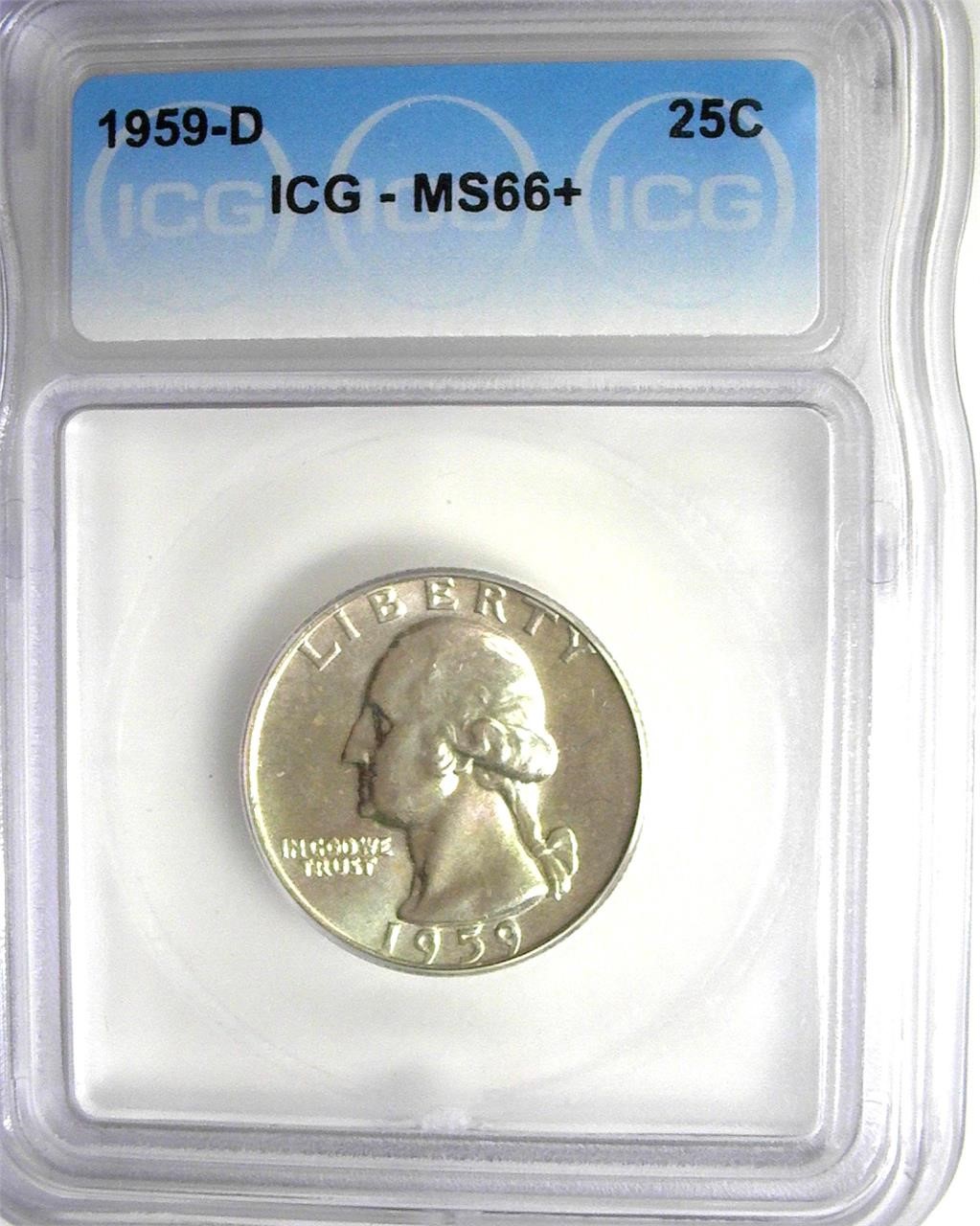 1959-D Quarter ICG MS66+ LISTS $160