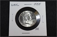 1955 Franklin Half Dollar UNC