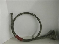 12" Diameter Looped Decorative Brass Horn