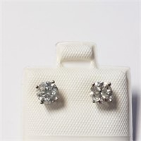 Certfied14K  Diamond (0.8Ct,Si1-2,H-I) Earrings