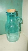 Teal half gallon glass jug