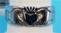 Sterling silver Claddagh ring, size 7