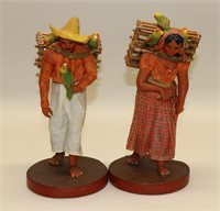 Pair 1920s Francisco Vargas New Orleans Parrot Sel