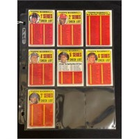 (7) 1969 Topps Baseball Checklists