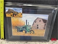 NE SPCA FUNDRAISER*framed art (JD tractor)