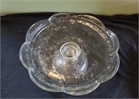 Anchor Hocking Cake Plate on Pedestal 12in