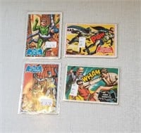 (4) 1966 Batman and Robin Trading Cards.