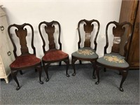 4 Queen Anne chairs