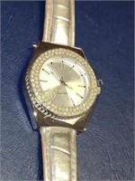 Faux Diamond Dial Ladies Watch