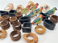 Napkin Rings - Shell, Wood and Metal