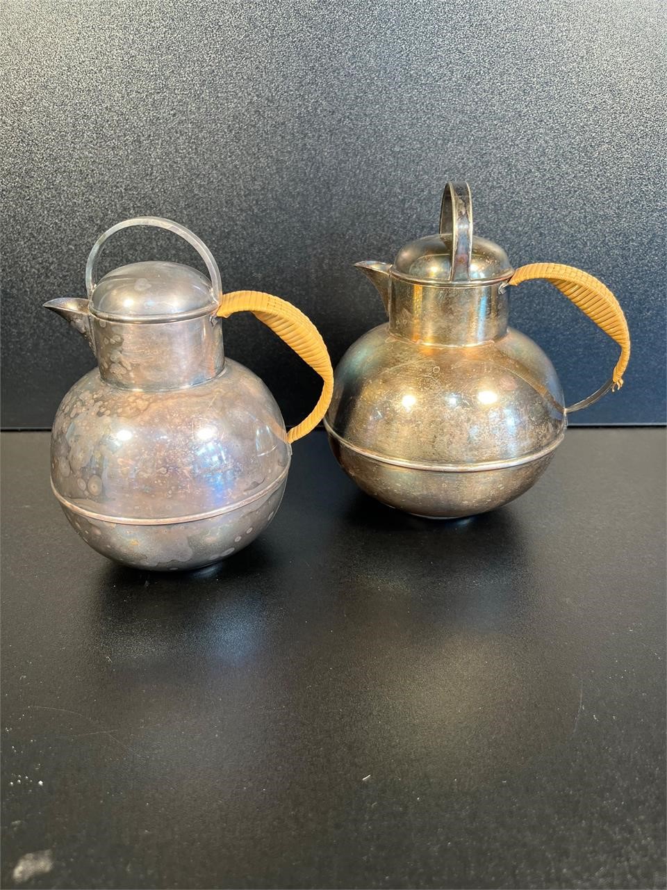 Asian Themed Plated Tea Pot & Coffee Pot