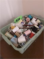 CONTAINER OF THREAD & OTHER SEWING ITEMS