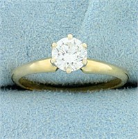 2/3ct Solitaire Diamond Engagement Ring in 14K Yel