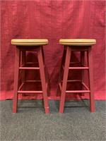 2 bar stools with rotating  seat