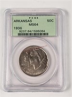 1936 Arkansas Silver Half Dollar - MS64