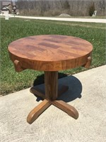 Small wooden table.