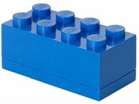 (2) Lego Mini Box 8 Bright Blue
