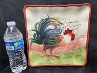 Rooster Serving Plate Small Chip
