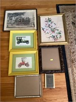 BOX LOT OF  FRAMED PICTURES/ PRINTS