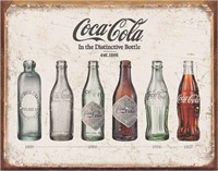 Coca Cola Distinctive Bottle Tin Sign