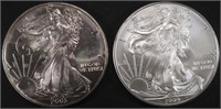 2003 & 2009 AMERICAN SILVER EAGLE