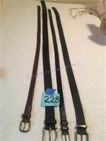 Four men’s belts longest belt says size 42