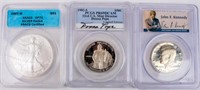 Coin 3 PCGS+ Certified American Coins Silver!