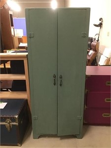 Painted Wood Storage Cabinet