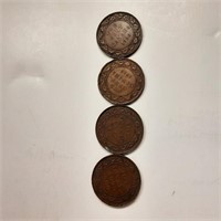 Canada lot of 4 large cents