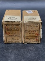 2 20 Round boxes of vintage Belgian military surpl