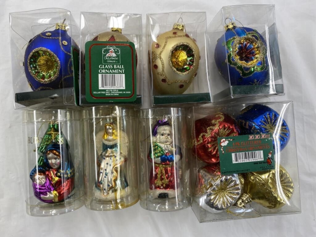 Lot Of Various Christmas Ornaments Including