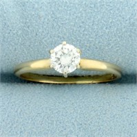 Solitaire Diamond Engagement Ring in 14K Yellow Go