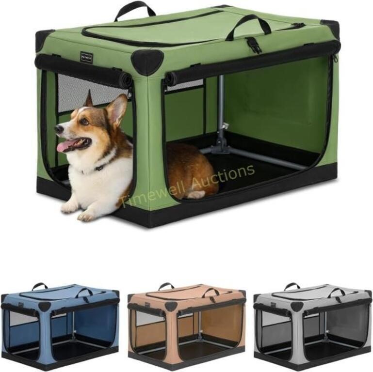Petsfit 42 Soft Dog Crate  Green 30x42  Open Produ