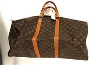 Louis Vuitton Brown Keepall Travel Bag