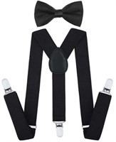 Kids Boy Suspenders Bowtie Set